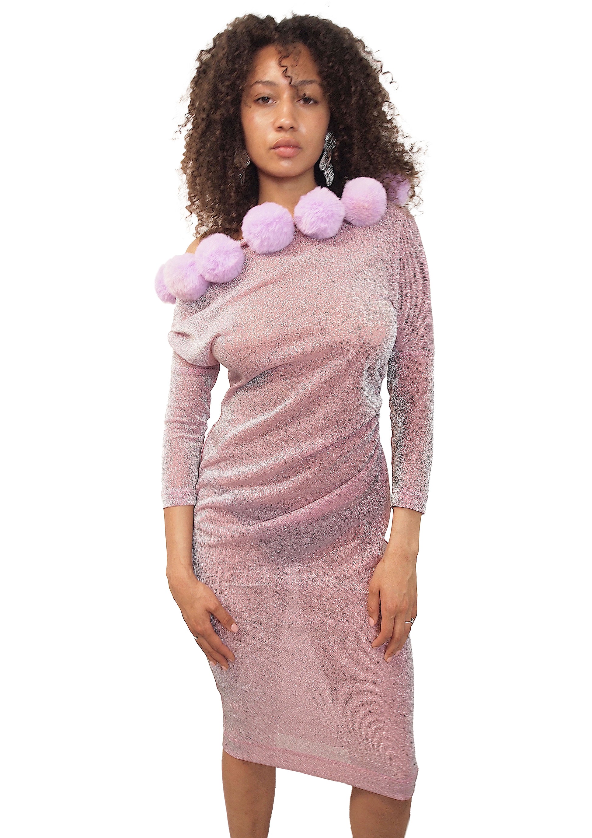 Pink Pom Pom Dress