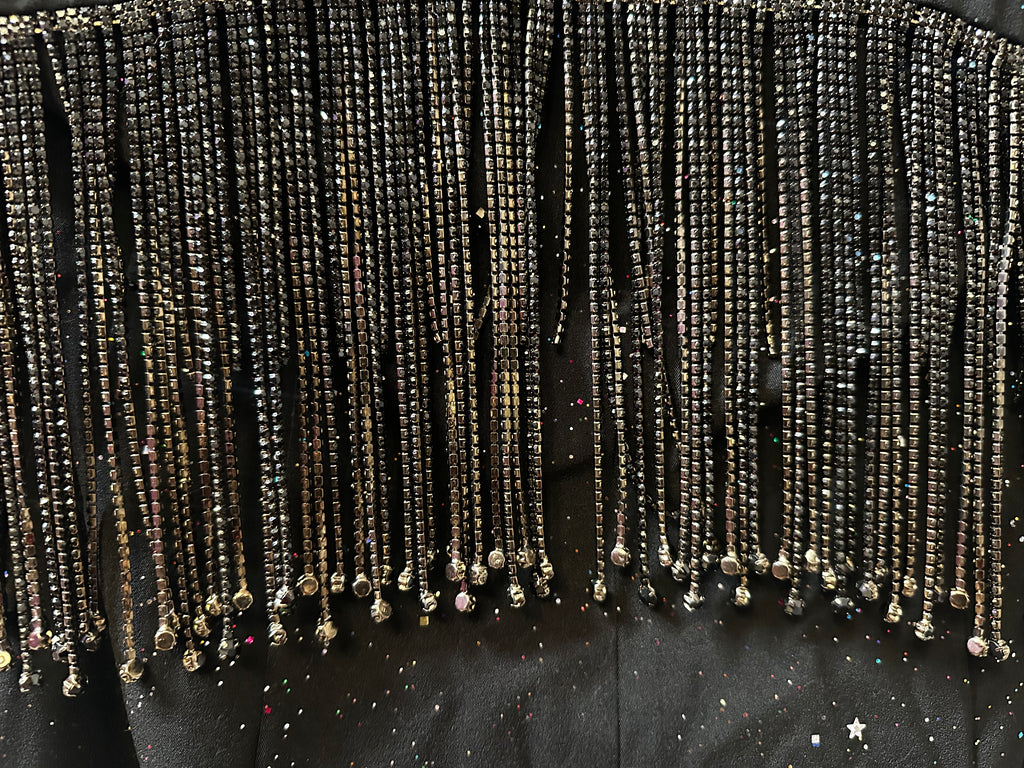 Rhinestone fringe Blazer