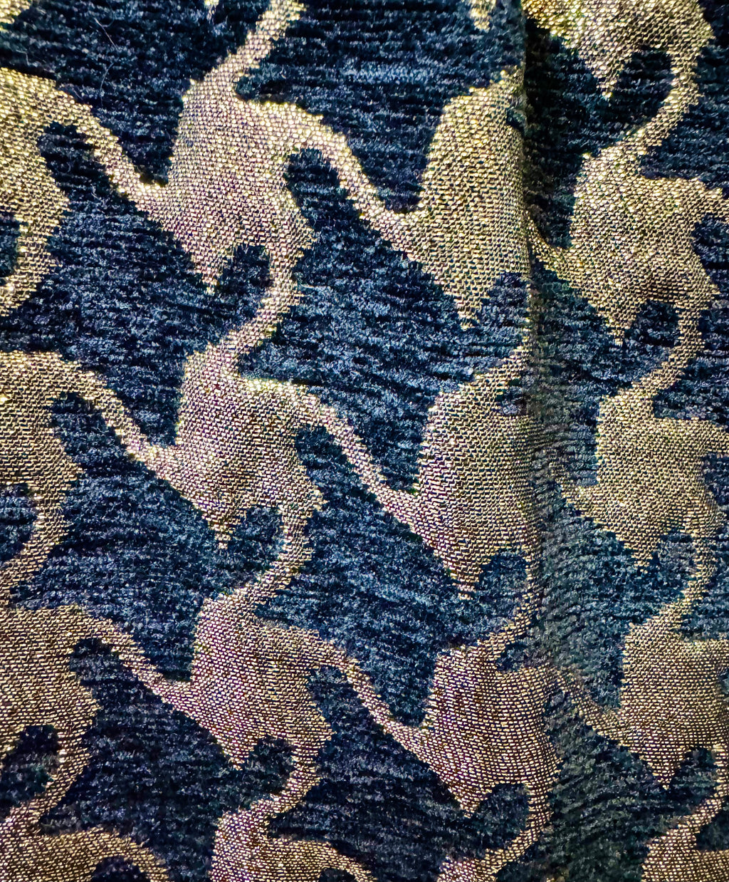 Black and Gold Houndstooth Pencil Skirt