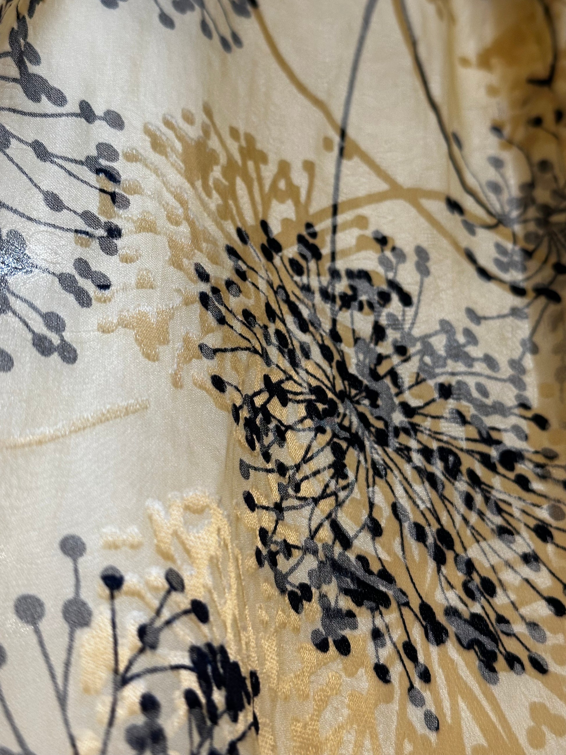 Cream Qipao with Light Floral-print