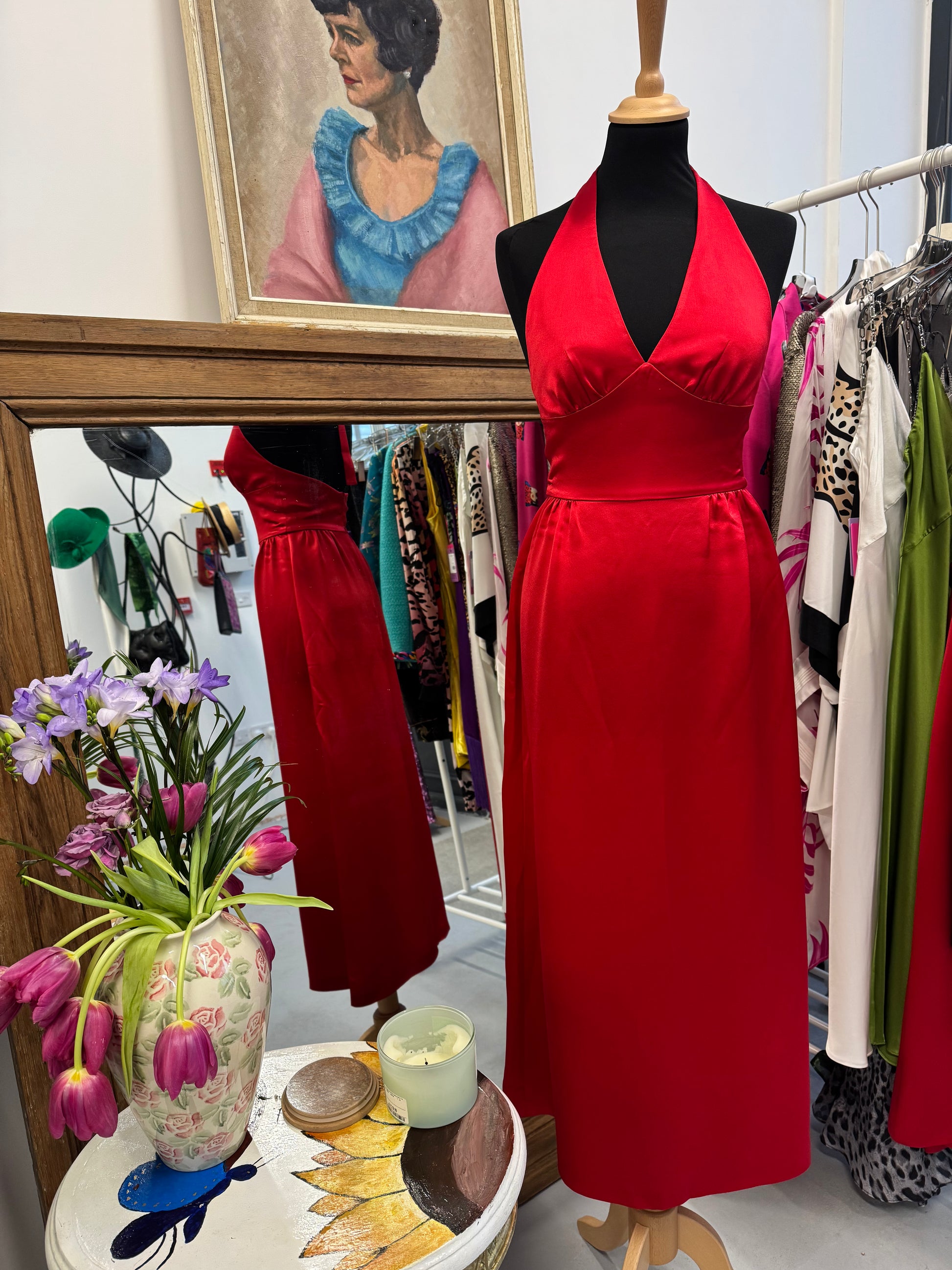 Red Halter Dress