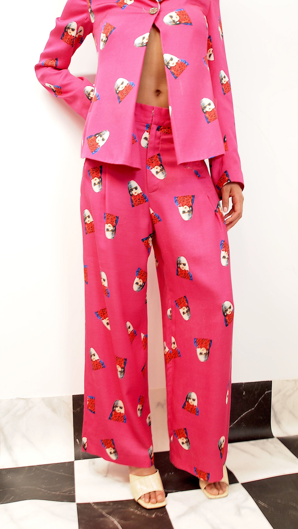 Asymmetrical Belt Trousers