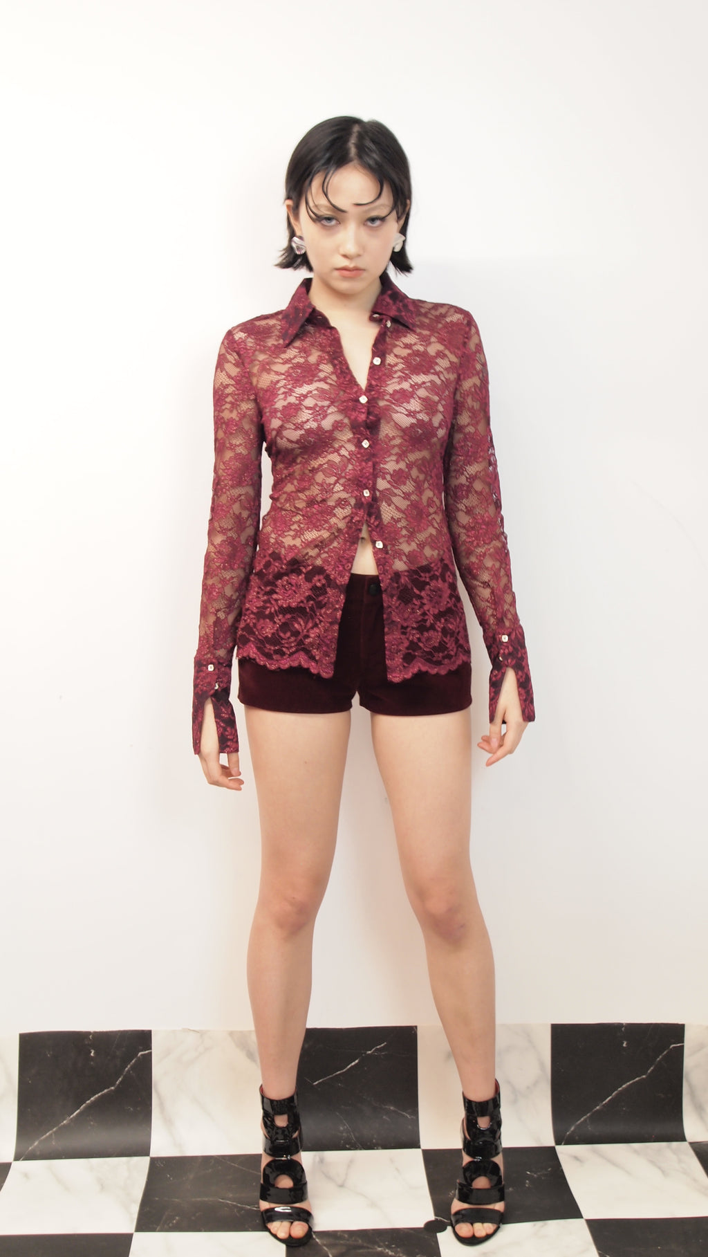 Long Sleeve Lace Blouse