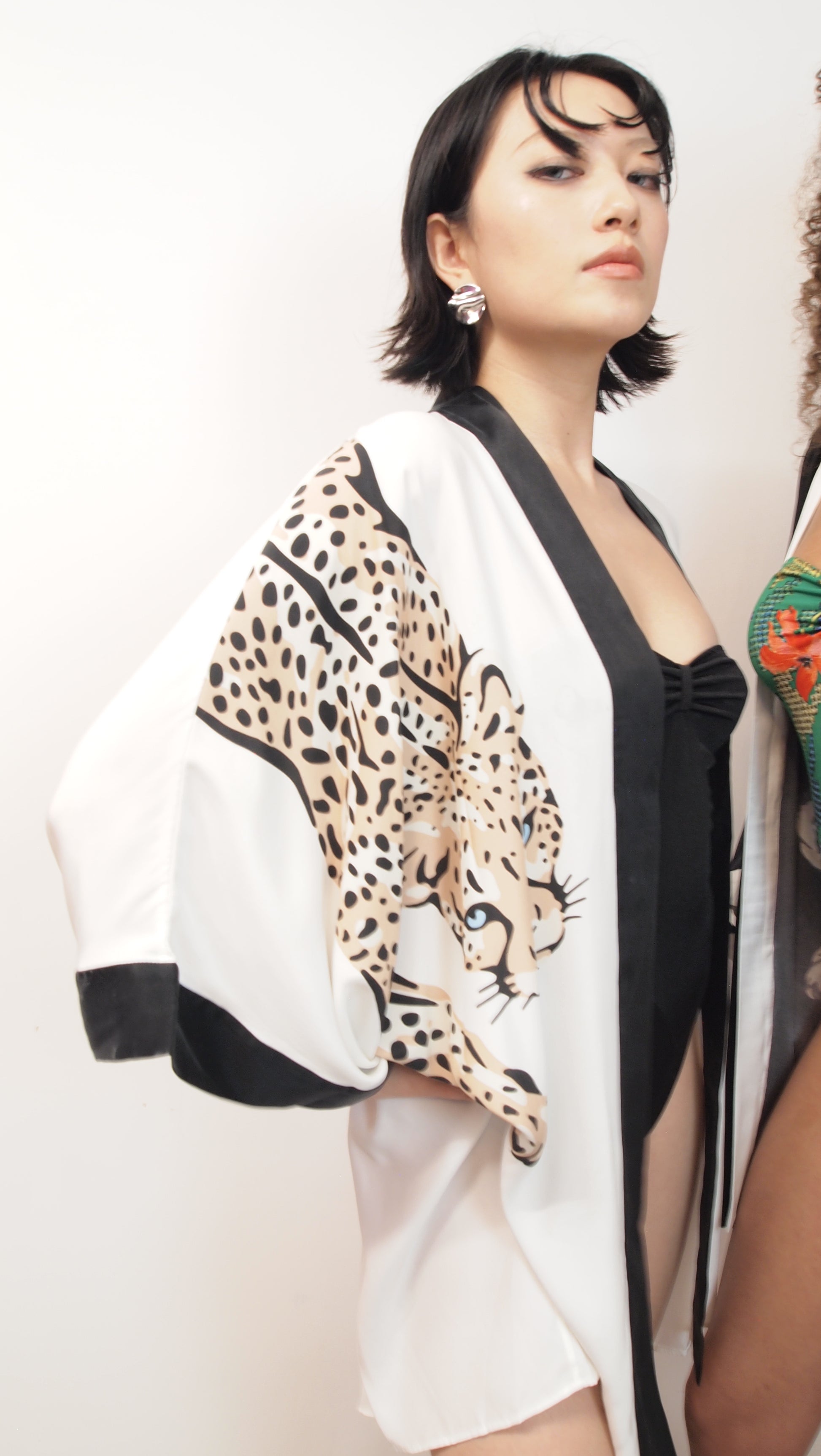 Silk Leopard Print Dressing Gown