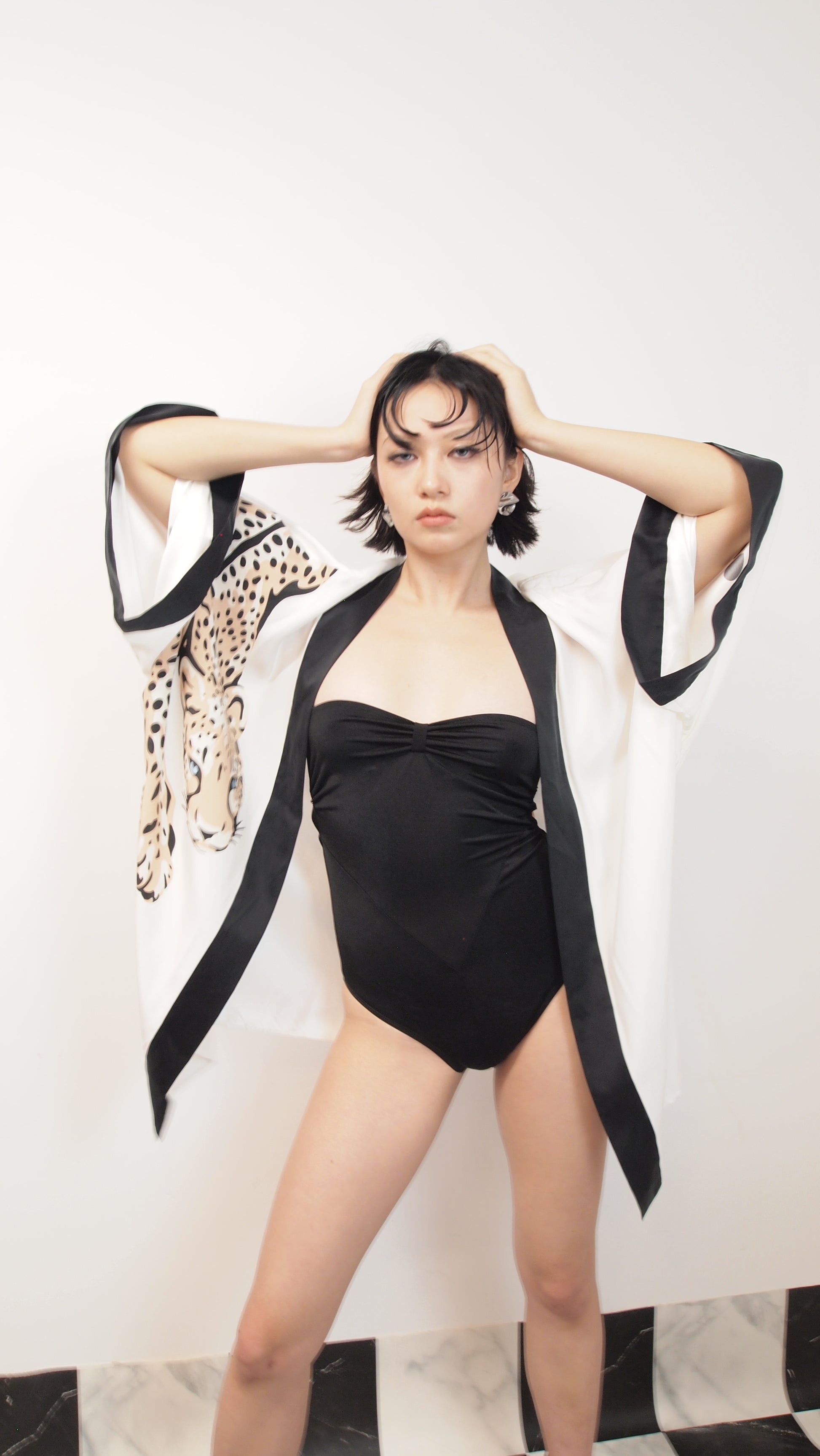 Silk Leopard Print Dressing Gown