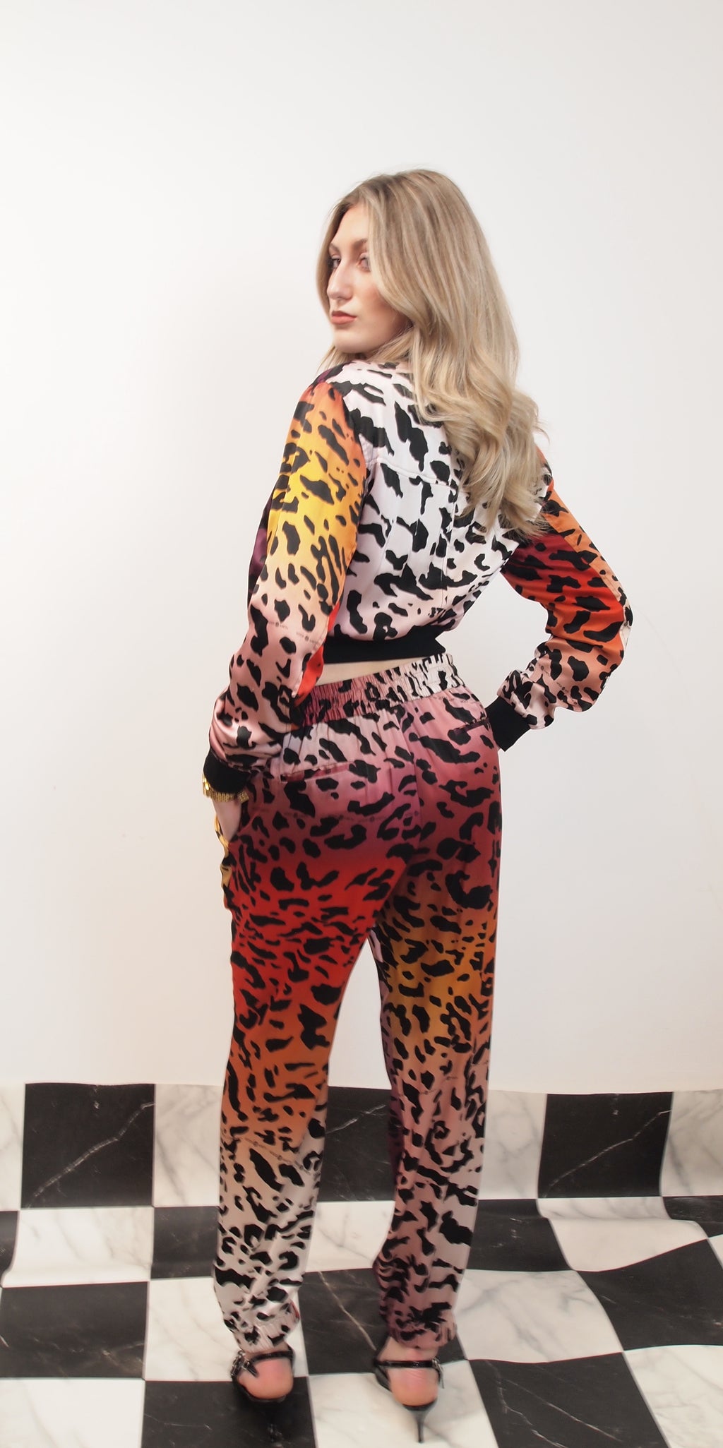 Colourful Leopard-print Jogggers