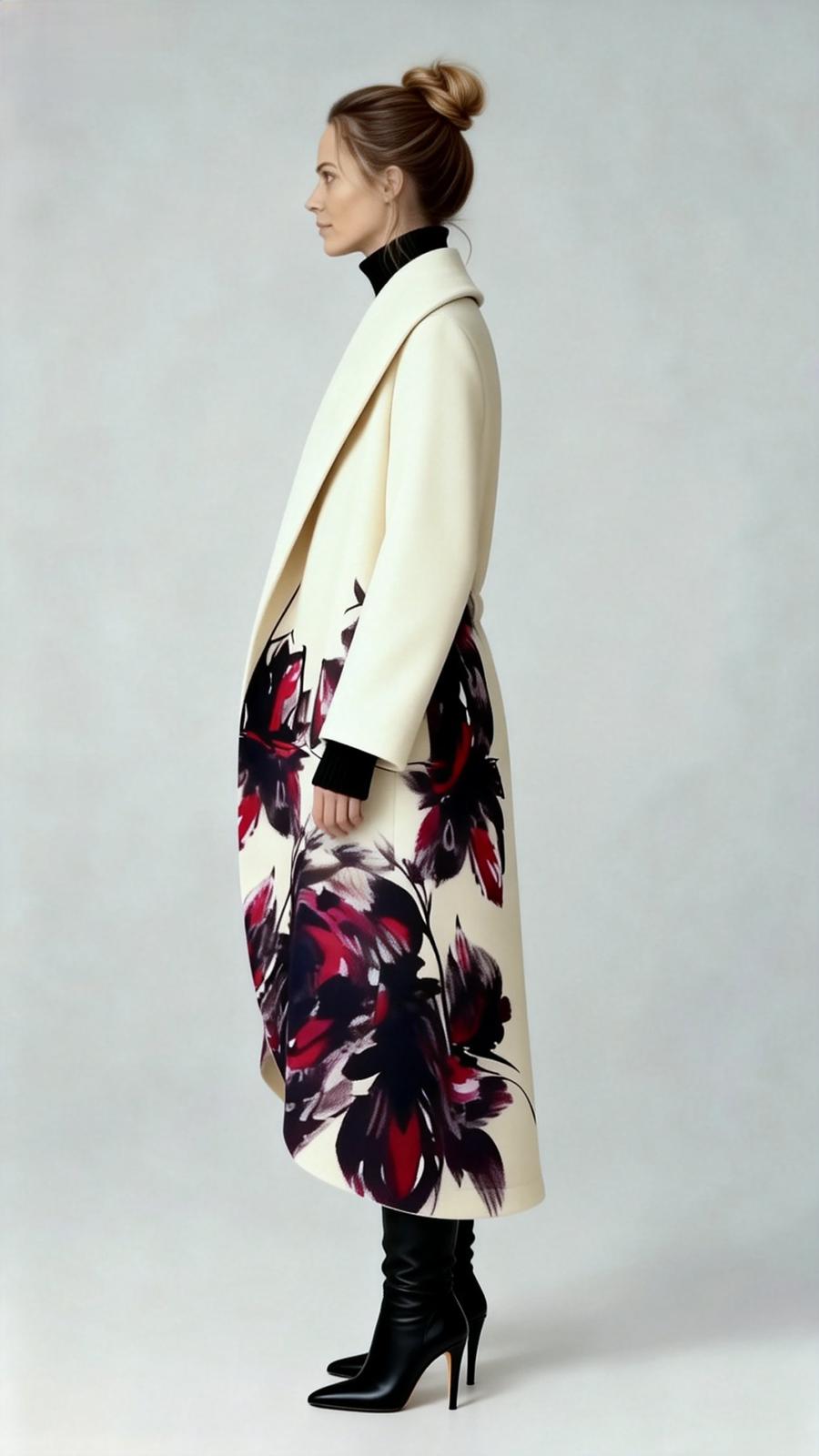 Wool Reversible 3D Print Coat