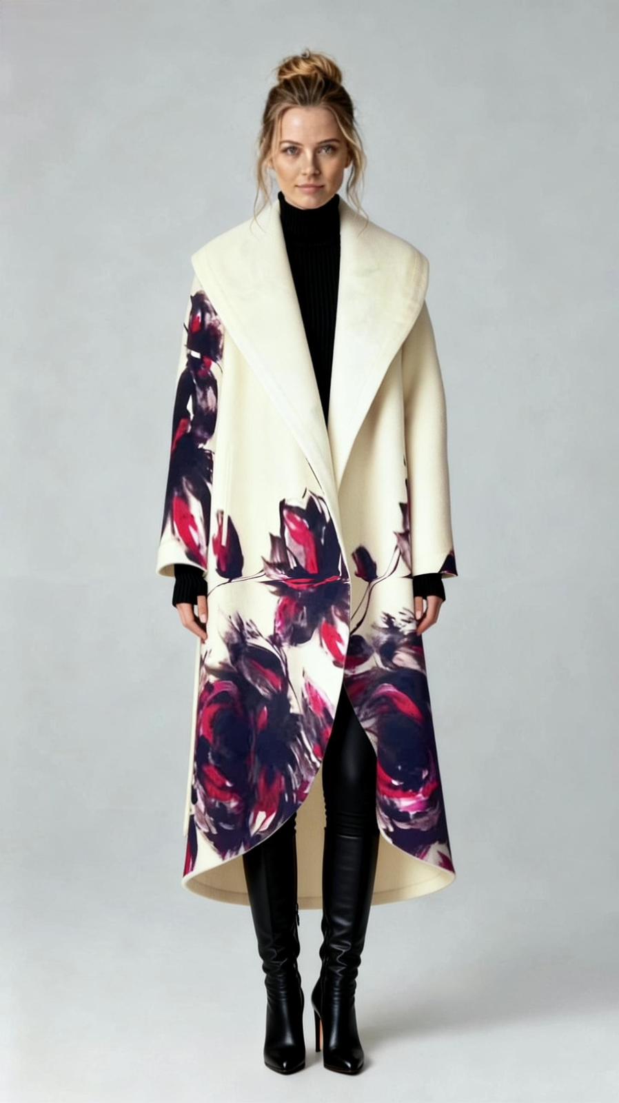 Wool Reversible 3D Print Coat
