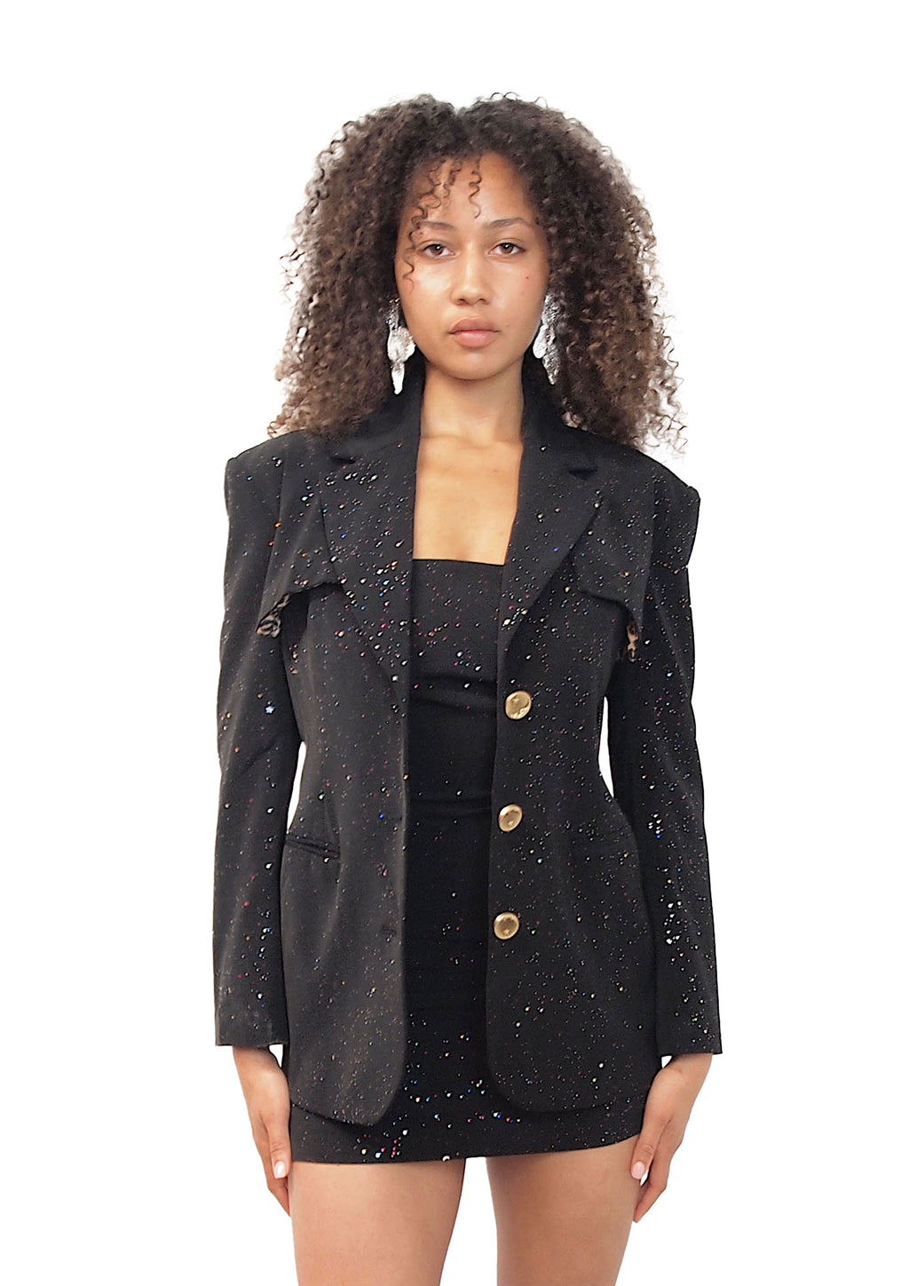 Rhinestone fringe Blazer